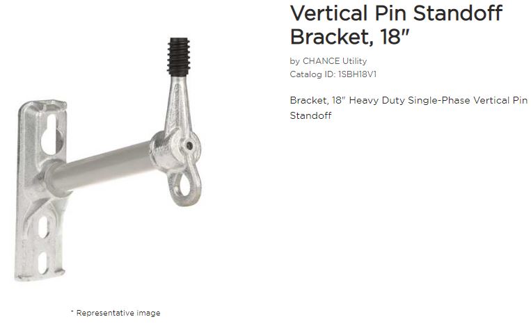 18in Vertical Pin Brkt